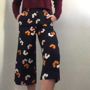 Daisy Printed Cropped Pants